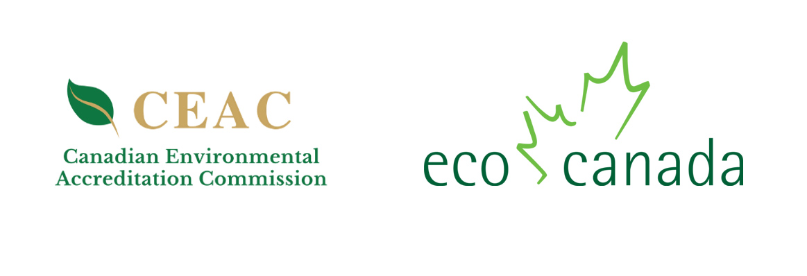 School of Natural Environment program accreditation for CEAC and ECO Canada logo lockup