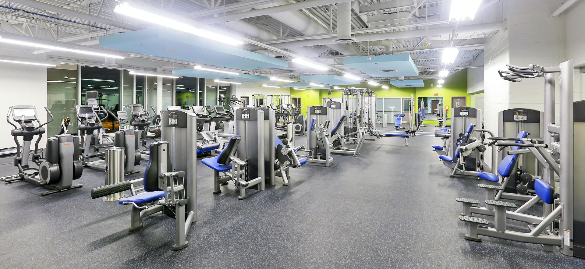 View of entire fitness centre